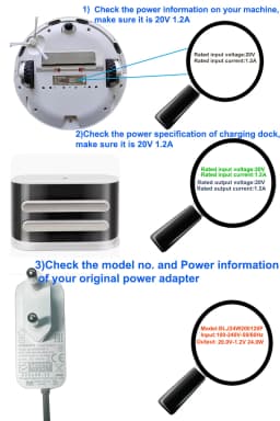 EU Power Supply for Xiaomi Mi Robot Vacuum-Mop Pro Essential STYTJ02YM MJSTG1 S12 S10 T12 Mop 2S Xiaomi Mi Robot Vacuum Charger