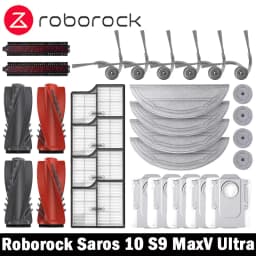 Roborock Saros 10 / S9 MaxV Ultra Robot Vacuum Spare Parts Main Side Brushes Mop Cloths HEPA Filters Dust Bags Accessories