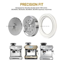Precision Shower Screen Group Head with Silicone Steam Ring Compatible with Breville 9 Series Espresso Machines