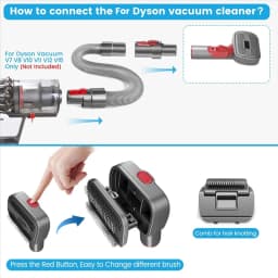 A83G-2-In-1 Dog Hair Vacuum Brush For Grooming & Shedding For Dyson Gen5, V15, V12, V11, V10, V8, V7 Removes Loose Hair