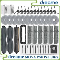 Fit For (Dreame X40 Ultra / L40 Ultra, MOVA P50 Pro Ultra /P10 Pro Ultra) Main Roller Tricut Brush Filter Mop Cloth Dust Bag