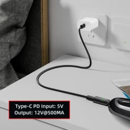 KVIFO12V 0.4A Type-C Shaver Adapter PD Charging Converter for Braun Series 3 5 7 9 6 1 XT5 Electric Razor(Cable Excluded)