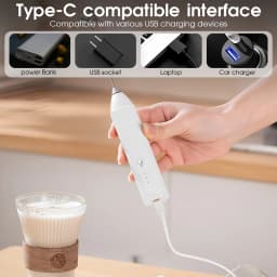 Electric Mixer Handheld Milk Frother 300mAh 3-Speed Adjustable Suitable for Coffee Milk Kitchen Accessories Portable Egg Beater