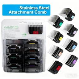 Stainl 8 Sizes (3-25mm) Universal Guide Comb Stainless Steel Animal Grooming Attachment for Pet Clippers Dog Cat Hair Trimmer
