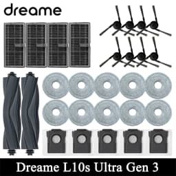 Dreame L10s Ultra Gen3 Robot Vacuum Cleaner Accessories Main Side Brush Mop Cloth Hepa Filter Dust Bag Spare Parts