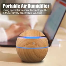 Mini Woodgrain Ultrasonic USB Essential Oil Diffuser Portable Desktop Aromatherapy Air Humidifier for Home Office Use