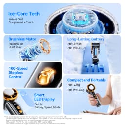 Vention Superconductive Cooling Handheld Fan 11000 RPM Brushless Motor 100 High Speeds LED Digital Display Outdoor Camping Fan