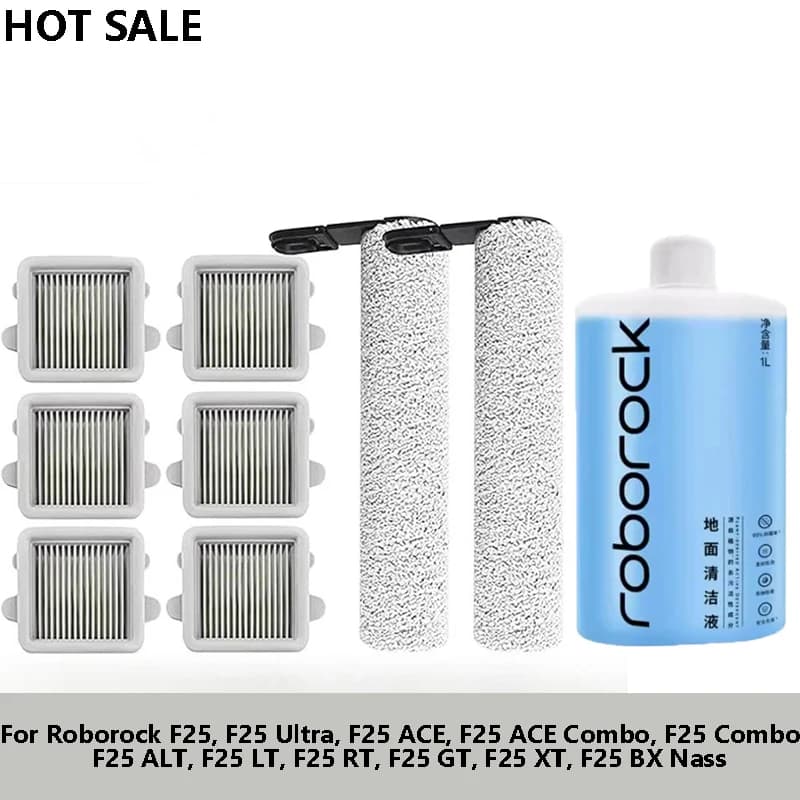For Roborock F25 ACE F25 Ultra, F25 Combo/ ALT/ LT/ RT/ GT/ XT/ BX Nass Replacement brush roll for wet and dry vacuum