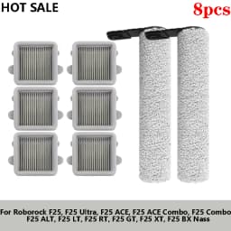 For Roborock F25 ACE F25 Ultra, F25 Combo/ ALT/ LT/ RT/ GT/ XT/ BX Nass Replacement brush roll for wet and dry vacuum