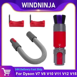 Traceless Soft Brush Head For Dyson V7 V8 V10 V11 V12 V15 Flexible Extension Hose Cordless Vacuum Scratch-free Dusting Brush