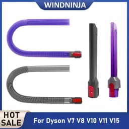 Dryer Vent Cleaner Hose Flat Mouth Suction Head Kit For Dyson V7 V8 V10 V11 V15 Vacuum Parts Flexible Crevice Head Nozzle Tool