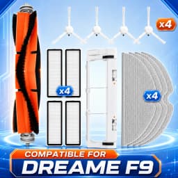 Fit For Xiaomi Dreame F9 Robot Vacuum Cleaner Accessories Side Brush Mop Cloth Main Roller Hepa Filter Cover Replacement Parts