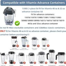 Blender Lid Compatible with Vitamix Blender Parts, Works with 32, 48 oz Capacity, Fit for Vitamix Quiet One,VM0145,15985 Blender
