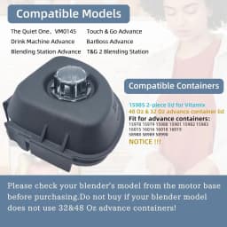 Blender Lid Compatible with Vitamix Blender Parts, Works with 32, 48 oz Capacity, Fit for Vitamix Quiet One,VM0145,15985 Blender