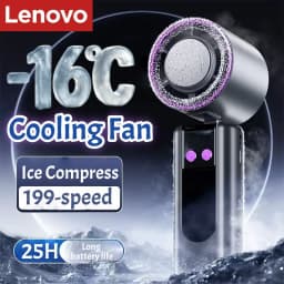 Lenovo 199 High-speed Cooling Fan Usb Charging Digital Display Large Wind Turbine Handheld Portable Fan