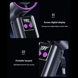 Lenovo 199 High-speed Cooling Fan Usb Charging Digital Display Large Wind Turbine Handheld Portable Fan