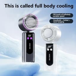 Lenovo 199 High-speed Cooling Fan Usb Charging Digital Display Large Wind Turbine Handheld Portable Fan