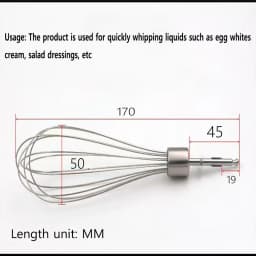 Stainless Steel Blender Whisk Mixer Eggbeater for Braun MQ325 MQ505 MQ525 MQ5025 MQ725 MQ785 MQ787 MQ725 MQ745 MQ5045 Parts