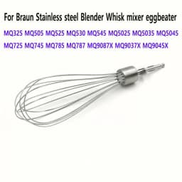 Stainless Steel Blender Whisk Mixer Eggbeater for Braun MQ325 MQ505 MQ525 MQ5025 MQ725 MQ785 MQ787 MQ725 MQ745 MQ5045 Parts