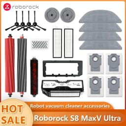 Roborock S8 MaxV Ultra Robot Vacuums Cleaner Accessory Dust Bag Main Side Brush Hepa Filter Mop Cloths Spare