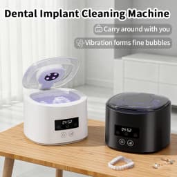 Ultrasonic Cleaner for Dentures Retainer Braces Jewelry - Portable 45kHz USB Dental Pod with UV, Travel Case, Gift for Men Women