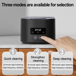 Ultrasonic Cleaner for Dentures Retainer Braces Jewelry - Portable 45kHz USB Dental Pod with UV, Travel Case, Gift for Men Women