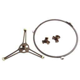Microwave Oven Tray Stand Turntable with Dual Brackets and Swivel Roller Core for Stable Support and Enhanced Cooking Efficiency