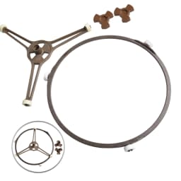 Microwave Oven Tray Stand Turntable with Dual Brackets and Swivel Roller Core for Stable Support and Enhanced Cooking Efficiency