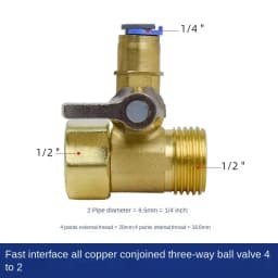 UF Ultrafiltration Water Purifier Reverse Osmosis Filter Three-way Inlet Switch, Used for Valve Group 1/2 "BSP to 1/4" 3/8"shunt