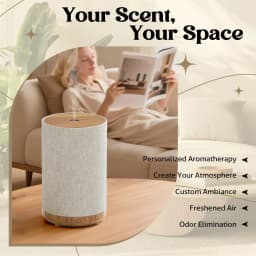 2026 New Upgrade Essential Oil Diffuser For Home With Fabric Cover, Compact Ultrasonic Electric Diffuser With 8-Color Light,