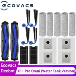 Ecovacs Deebot X11 OMNICYCLONE X11 Pro Omni (Water Tank Version) Main Side Brush Hepa Filter Rag Dust Bag Accessories