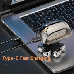 Floating 7-Blade 5-in-1 Electric Shaver For Men Rechargeable Nose Hair Trimmer Facial Cleaning Massager Bald Head Beard Razor