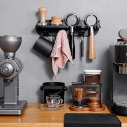 Self-Adhesive Wall Mount Filter Tool Holder Rack Espresso For Barista Filter Holder Coffee Filter Accessories Tools Wall Shelf