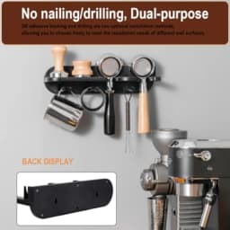 Self-Adhesive Wall Mount Filter Tool Holder Rack Espresso For Barista Filter Holder Coffee Filter Accessories Tools Wall Shelf