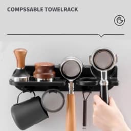 Self-Adhesive Wall Mount Filter Tool Holder Rack Espresso For Barista Filter Holder Coffee Filter Accessories Tools Wall Shelf