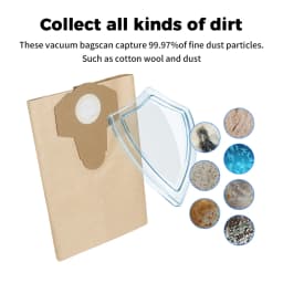 5/10 PCS 20L 30L Dust Collection Bag For Einhell BT-VC1250S/BT-VC1250/TC-VC 18/20 Li S-Solo Wet And Dry Vacuum Filter Bag