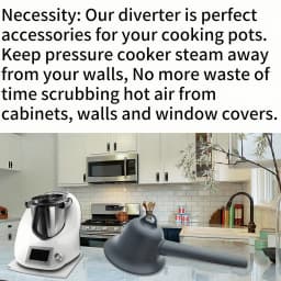 For Thermomix TM5/TM6TM31 Pressure Cooker Air Guide Steam Release Diverter Exhaust Pipe Instant Pot Air Fryer Cooking Accessorie