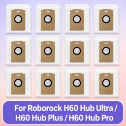 Compatible For ( Roborock H60 Hub Ultra / H60 Hub Plus / H60 Hub Pro ) Vacuum Dust Bags Replacement Accessories