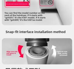 H501/H501SE for Xiaomi Mijia Hair Dryer Drying Modeling Mouthpiece Accessories