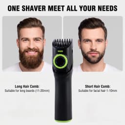 AUTHONE The Beard Men's Beard Trimmer - 20 Length Adjustable Cordless Clipper for Facial & Body Manscaping