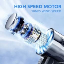Turbo Fan Usb Rechargeable Foldable Hand Held With LED Display 5 Speed Adjustable Mini Portable Fan