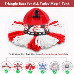 Replacement Spin Mop Base & Handle for Vileda and O-cedar, 4-Section Adjustable Pole for Floor Clean, Mop Stick Accessories Part