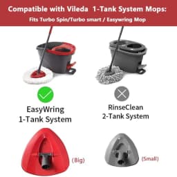 Replacement Spin Mop Base & Handle for Vileda and O-cedar, 4-Section Adjustable Pole for Floor Clean, Mop Stick Accessories Part