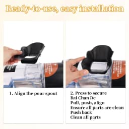Splash Cover for Ninja Slushie Machine FS301 FS300 Liquid Guide Cap Accessories Plastic Anti-Splash Flow Hood Liquid Guide Cover