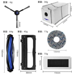 Ecovacs Debot N30 Omni / N30 Pro Omni Robot Vacuum Replacement Part Accessory Main Side Brush Hepa Filter Mop Dust Bag