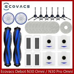 Ecovacs Debot N30 Omni / N30 Pro Omni Robot Vacuum Replacement Part Accessory Main Side Brush Hepa Filter Mop Dust Bag