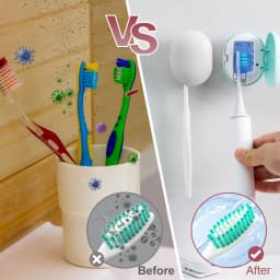 Portable Toothbrush Sterilization for Travel Rechargeable Toothbrush Sterilizer Holder Home Mini UVC Toothbrush Sterilization