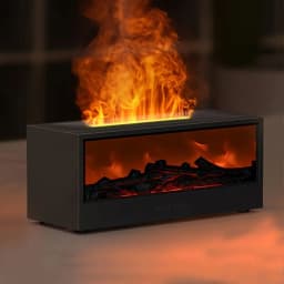 Simulated 3D Flame Aromatherapy Machine Essential Oil Humidifier, with Timed Remote Control of Light Aromatherapy Diffuser