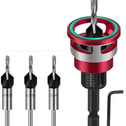 (Top Sale)Countersink Drill Bit Set 6-Piece Countersink Wood Drill Bit with Depth Stop, Drilling for Woodworking