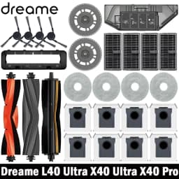Dreame L40 Ultra/X40 Ultra/X40 Pro Robot Vacuum Cleaner Accessories Mop Dust Bag Main Brush Side Brush Hepa Filter Replacement